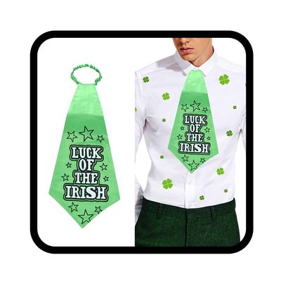 Eyret St. Patricks Day Necktie for Men Green Neckties Adjustable Novelty Neck Ties Party Festival Costume Rave Outfit