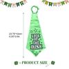 Eyret St. Patricks Day Necktie for Men Green Neckties Adjustable Novelty Neck Ties Party Festival Costume Rave Outfit view 2