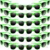 MIAHART 24 Pack Kids Sunglasses Party Glasses Bulk Goody Bag Fillers for Boys and Girls Birthday Party Summer Party Supplies, Green view 1