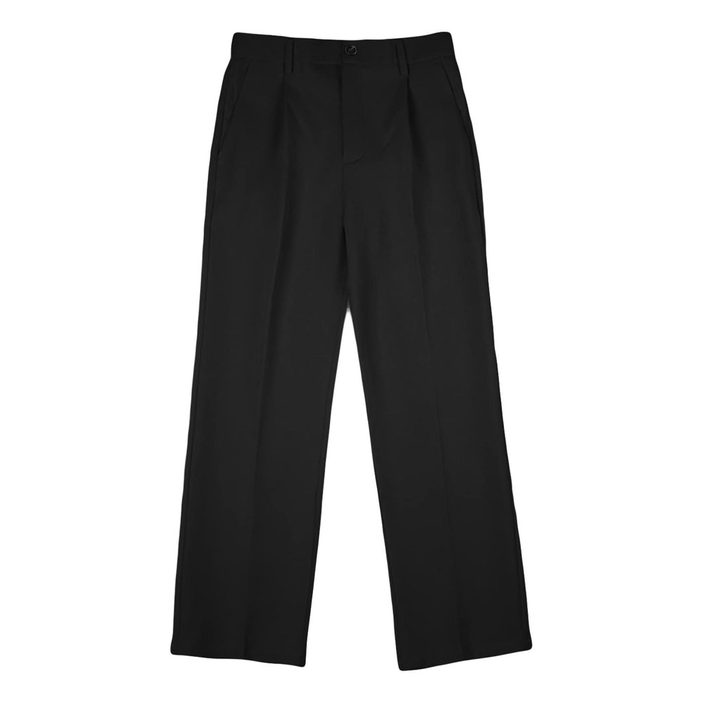 DGHM-JLMY Men's Trend Wide-Leg Casual Pants Straight Trousers Oversize Fashion Retro Sports Pants High Street Loose Pants (Black,Small)