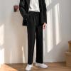 DGHM-JLMY Men's Trend Wide-Leg Casual Pants Straight Trousers Oversize Fashion Retro Sports Pants High Street Loose Pants (Black,Small) view 2