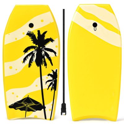 IRONMAX Body Board, 33''/37''/41'' Lightweight Surfing Board w/ Wrist Leash, EPS Core, XPE Deck & HDPE Slick Bottom for Beach, Pool & Water Park, Bodyboard for Kids Adults Teens