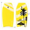 IRONMAX Body Board, 33''/37''/41'' Lightweight Surfing Board w/ Wrist Leash, EPS Core, XPE Deck & HDPE Slick Bottom for Beach, Pool & Water Park, Bodyboard for Kids Adults Teens view 4