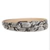 Amazon Essentials Women's Skinny Feather Edge Belt, Faux Snake Skin, Large view 2