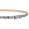 Amazon Essentials Women's Skinny Feather Edge Belt, Faux Snake Skin, Large view 3