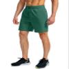 Men's Running Shorts with Zipper Pockets 7 Inch Lightweight Quick Dry Gym Athletic Workout Shorts for Men (Green, M) view 2