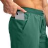Men's Running Shorts with Zipper Pockets 7 Inch Lightweight Quick Dry Gym Athletic Workout Shorts for Men (Green, M) view 3