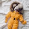 Infant Baby Girls Boys Romper Sets Warm Hooded Snowsuit Jumpsuit Down Coat Romper Padded Outwear (Yellow, 0-3 Months) view 3