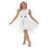 JEEYJOO Women's Liturgical Praise Dance Dress Tunic Worship Color Block Lyrical Dance Costume Performance White Large view 2