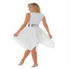 JEEYJOO Women's Liturgical Praise Dance Dress Tunic Worship Color Block Lyrical Dance Costume Performance White Large view 4