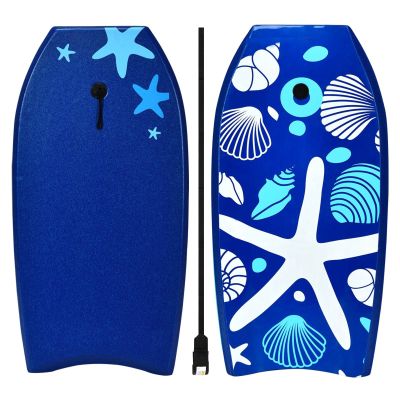IRONMAX Body Board, 33''/37''/41'' Lightweight Surfing Board w/ Wrist Leash, EPS Core, XPE Deck & HDPE Slick Bottom for Beach, Pool & Water Park, Bodyboard for Kids Adults Teens
