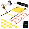 Yes4All Speed Training Equipment Set: 15ft Agility Ladder, Resistance Parachute, 5 Agility Hurdles, 12 Disc Cones with Carry Bag/Strap view 1
