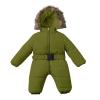 Infant Baby Girls Boys Romper Sets Warm Hooded Snowsuit Jumpsuit Down Coat Romper Padded Outwear (Green, 12-18 Months) view 4