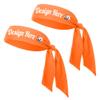 TopTie 10 PCS Custom Tie Back Headband, Tie Sweatband, Orange Sports Headband, Design Your Own Headband with Logo view 1