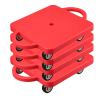 4 Pieces Sports Scooter Board Bulk Sitting Scooter Board with Handles Plastic Casters Sport Flat for Gym Indoor Outdoor Activities Play Equipment(Red) view 1