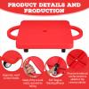 4 Pieces Sports Scooter Board Bulk Sitting Scooter Board with Handles Plastic Casters Sport Flat for Gym Indoor Outdoor Activities Play Equipment(Red) view 3