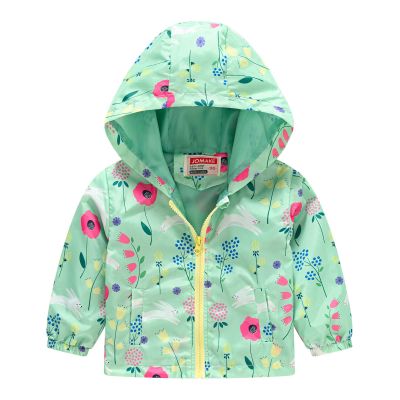 Toddler Baby Boys Girls Coat Long Sleeve Cartoon Zip Hooded Windproof Jacket Autumn Outwear 1-5 Years (Green, 3-4 Years)