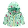 Toddler Baby Boys Girls Coat Long Sleeve Cartoon Zip Hooded Windproof Jacket Autumn Outwear 1-5 Years (Green, 3-4 Years) view 1