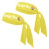 TopTie 50 PCS Custom Tie Back Headband, Tie Sweatband, Yellow Sports Headband, Design Your Own Headband with Logo view 1