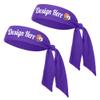 TopTie 10 PCS Custom Tie Back Headband, Tie Sweatband, Purple Sports Headband, Design Your Own Headband with Logo view 1
