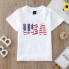 Toddler Kids Baby Girls Boys 4th of July Summer Short Sleeve Independence Day T Shirt Tee Tops Toddler (White, 3 Years) view 3