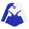 FEESHOW Girls Ballet Figure Ice Skating Ballerina Costume Kids Sequins Long Sleeves Dress for Gym Competition Sky_Floral 8 Years view 4