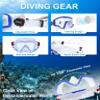 Aegend Snorkeling Gear for Adults Youth Kids, Snorkel Mask with Top Dry Valve - Panoramic View Anti-Leak and Anti-Fog with Mesh Bag for Snorkeling, Scuba Diving, Freediving & Swimming view 2