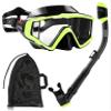 Aegend Snorkeling Gear for Adults Youth Kids, Snorkel Mask with Top Dry Valve - Panoramic View Anti-Leak and Anti-Fog with Mesh Bag for Snorkeling, Scuba Diving, Freediving & Swimming view 1