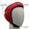 MRX MMA Ear Guard Kick Boxing Ju Jitsu Cage Wrestling Headgear with Adjustable Straps for Safe Head & Ear Protection|Red view 2