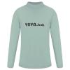 Aislor Boys Girls Thermal Underwear Tops Turtleneck Letter Print Long Sleeve T-Shirts Solid Pullover Base Layer Tops Green 5-6 Years view 1
