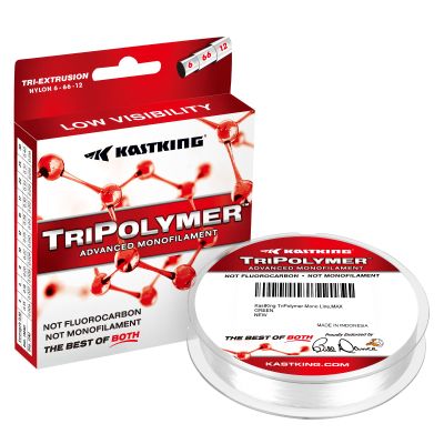 KastKing TriPolymer Advanced Monofilament Fishing Line,ICE Clear,8LB,300 Yds