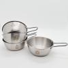 Pubgeer Camping Bowls 20oz (4 Pack) - Stackable Stainless Steel Bowl with Handles and Storage Bag | Outdoor Sierra Cup | Ideal for RV Travel, Camping, and Backpacking | Great Gift view 2