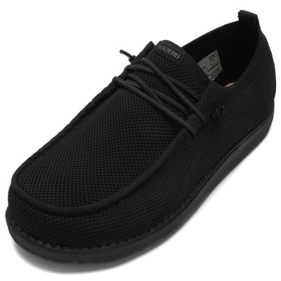 ITAZERO Men 5E Extra Wide Shoes Lightweight Wide Round Toe Box Large Size Shoes with Arch Support Insole for Swelling Feet All Black 15