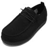 ITAZERO Men 5E Extra Wide Shoes Lightweight Wide Round Toe Box Large Size Shoes with Arch Support Insole for Swelling Feet All Black 15 view 1