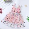 1st Birthday Girl Sleeveless Polka Dots Sequin Tulle Dress - Spaghetti Straps Princess Tutu Outfit for Toddler Cake Smash Photoshoot - Summer Sundress Pink 6-12 Months view 2