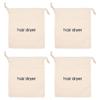 FOMIYES 4pcs Hair Dryer Organizer Drawstring Cloth Travel Bags Beige view 1