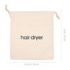 FOMIYES 4pcs Hair Dryer Organizer Drawstring Cloth Travel Bags Beige view 2
