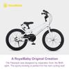 Royalbaby Freestyle Outdoor Children's Bicycle Dual Handbrakes Sporty Kid Bike with Kickstand and Adjustable Seat, 18 Inch, White view 2