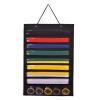 Belt Display Holder Dustproof Rack Martial Arts Belt Display for Eight Belts 5 Medals (Black) view 2
