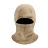 CLAPE Ski Mask Windproof Balaclava for Cold Weather Knitted Beanie Hat Cap Full Face Mask Hood Balaclava Knit Skull Cap,Khaki view 1