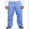 Cherokee Scrub Set for Men and Women from, Traditional Fit V-Neck Top 4777 with Natural Rise Drawstring Cargo Pant 4100, Ciel- XS Top/XXS Pant view 3