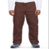 Cherokee Scrub Set for Men and Women from, Traditional Fit V-Neck Top 4777 with Natural Rise Drawstring Cargo Pant 4100, Chocolate- XL Top/L Pant view 3