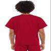 Cherokee Scrub Set for Men and Women from, Traditional Fit V-Neck Top 4777 with Natural Rise Drawstring Cargo Pant 4100, Red- L Top/XL Pant view 4