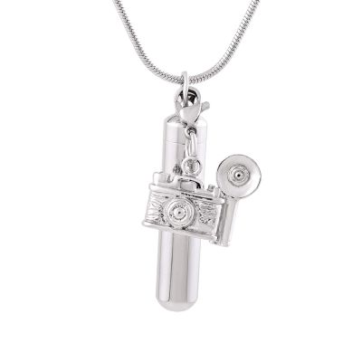 BIAIHQIE Stainless Steel Blank Cylinder with Little Accessories Cremation Pendant Memorial Necklace Ashes Urn Keepsake Jewelry