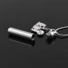 BIAIHQIE Stainless Steel Blank Cylinder with Little Accessories Cremation Pendant Memorial Necklace Ashes Urn Keepsake Jewelry view 2