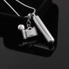 BIAIHQIE Stainless Steel Blank Cylinder with Little Accessories Cremation Pendant Memorial Necklace Ashes Urn Keepsake Jewelry view 3