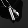 BIAIHQIE Stainless Steel Long Tube Cylinder Cremation Pendant Memorial Necklace Ashes Urn with Small Car Keepsake Jewelry view 2