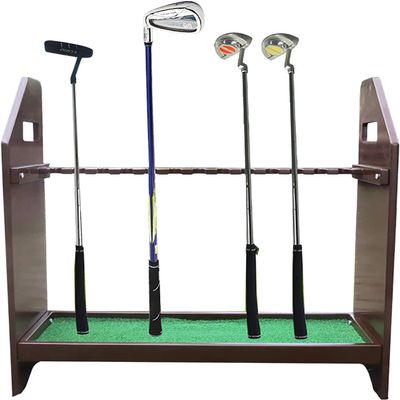 SLLSHG Wooden Golf Club Storage Rack Organizer, Freestanding Large Capacity Indoor/Outdoor/Garage Golf Club Stand Holder, Hold 13 Golf Clubs