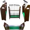 SLLSHG Wooden Golf Club Storage Rack Organizer, Freestanding Large Capacity Indoor/Outdoor/Garage Golf Club Stand Holder, Hold 13 Golf Clubs view 2