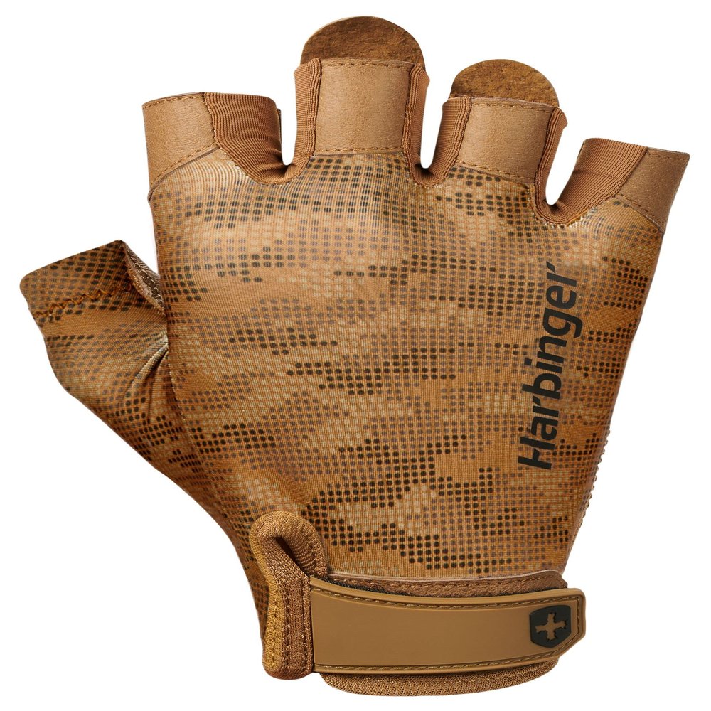 Harbinger Pro Gloves 2.0 for Weightlifting, Training, Fitness, and Gym Workouts - Men's Tan Camo XX-Large